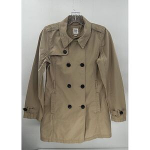 Gap Kids Girls Khaki Trench Button Up Coat‎ Size: XXL